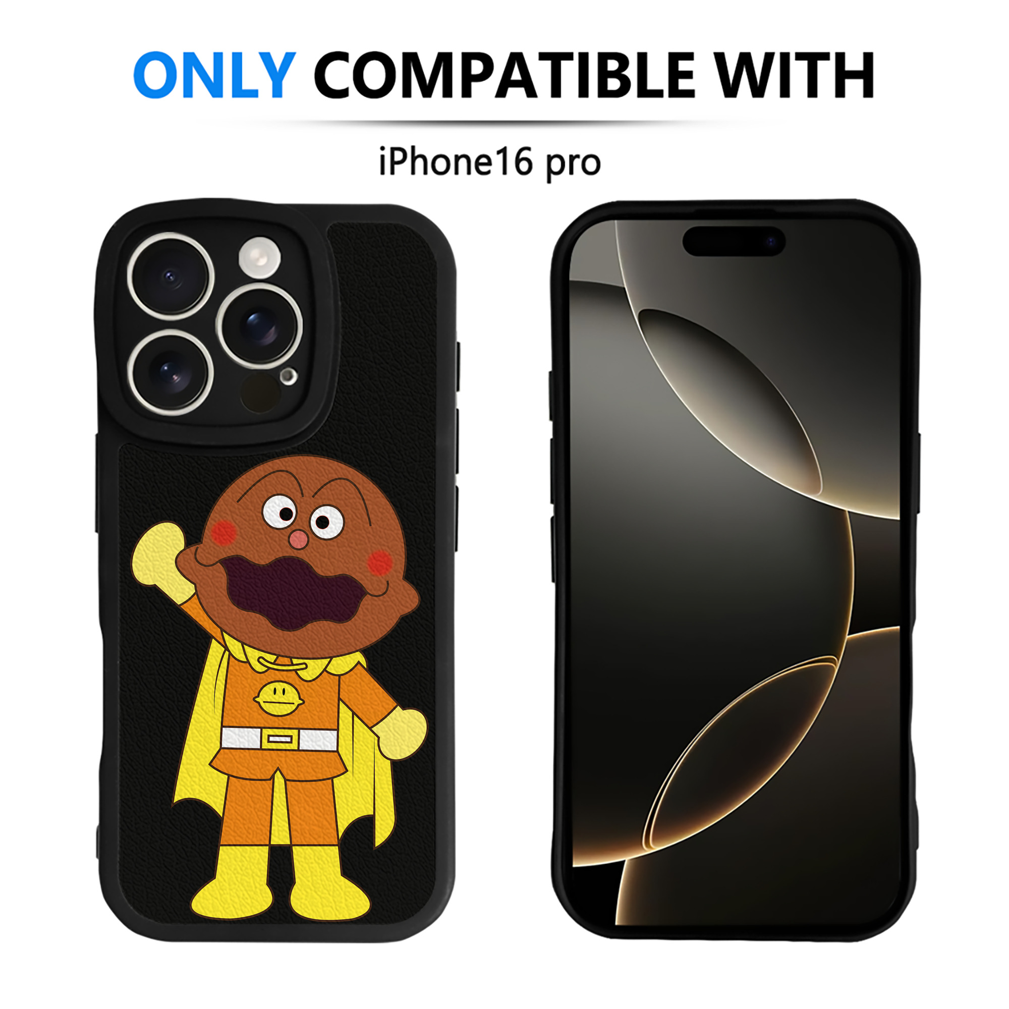 （画像用） アンパンマン Anpanman 【iPhone 16シリーズ対応】シリコンスマホケース（レザー調） 材質：シリコン